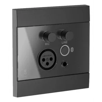 AUDAC WP225/B Wall Panel, XLR mic + 3.5 mm jack, Bluetooth, black