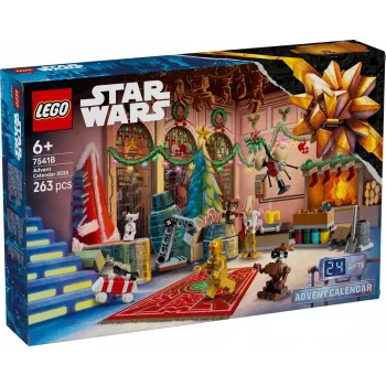 Construction toy LEGO Star Wars Advent Calendar 2025 — set 75418, seasonal buildable minifigures and models