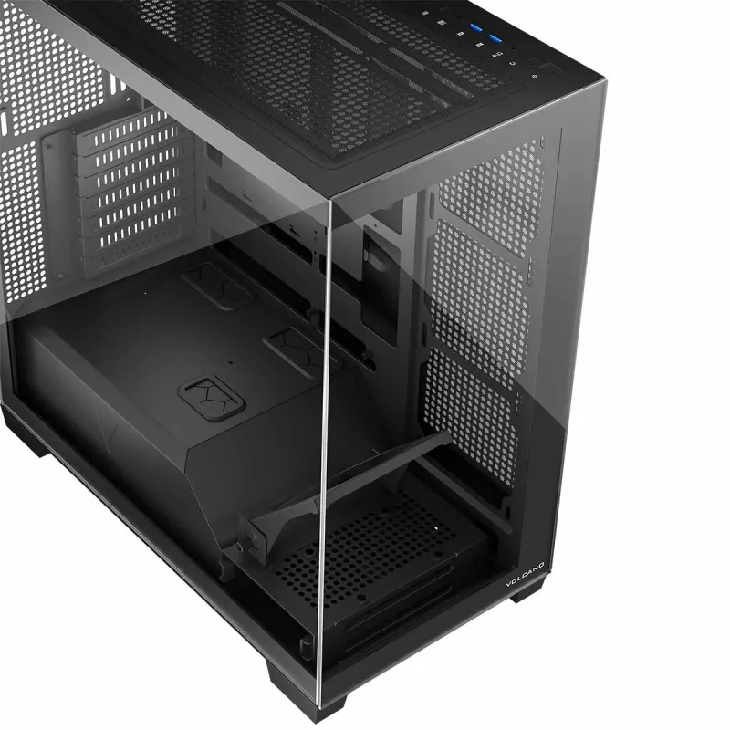 PC case MODECOM Volcano Stellar NF ATX midi tower, tempered glass, black, supports ATX/micro ATX, GPU up to 420mm, CPU cooler 175mm