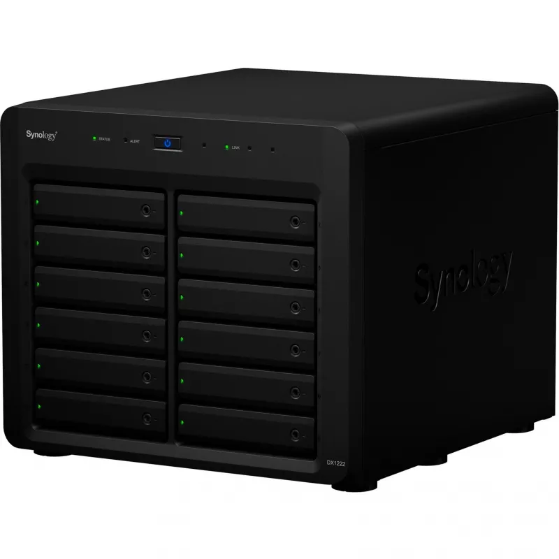 HDD/SSD enclosure Synology DX1222 12 drives 192 TB Black