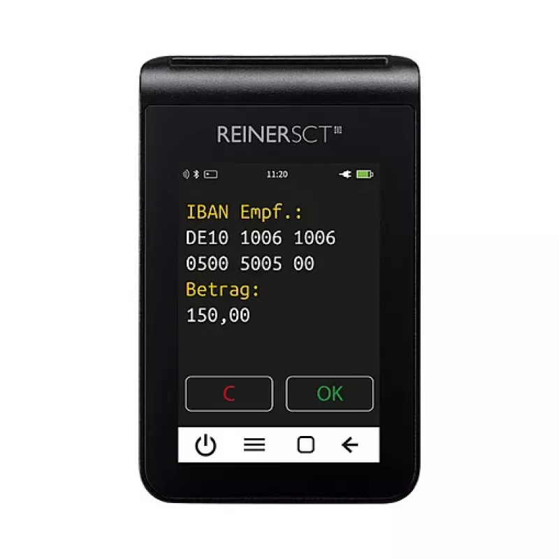 Card reader ReinerSCT tanJack deluxe Black TFT, model 2708200-000, weight 220 kg