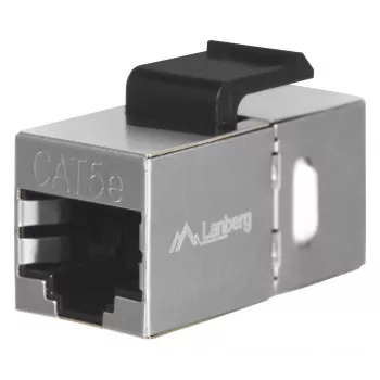 Keystone module LANBERG KSF5-3000 — Cat5e F/UTP flat cable, RJ-45 female, black