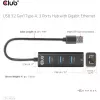 USB Hub CLUB3D USB 3.2 Gen1 Type-A 3 Ports with Gigabit Ethernet