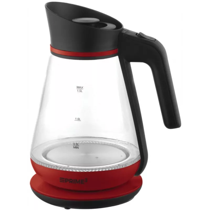 Electric kettle PRIME3 1.5 L 2200 W Red Transparent