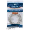 Intellinet Network Patch Cable, Cat6, 0.5m, Grey, CCA, U/UTP, PVC, RJ45, Gold Plated Contacts, Snagless, Booted, Lifetime Warranty