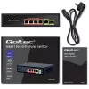 Ethernet PoE Switch QOLTEC 52296 — 4x RJ45 PoE ports, 1x RJ45 uplink