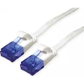 VALUE Patch Cable Cat.6A (Class EA) UTP, extra-Flat, White, 1,5 m (21.99.2064)