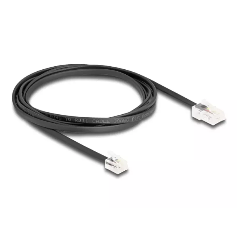 Telephone Cable DeLOCK 88036 RJ45 to RJ11 2m Black