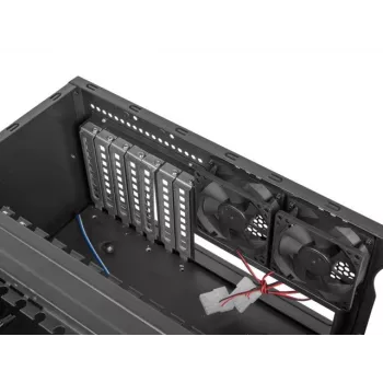 Lanberg SC01-4504-10B Rackmount Server Chassis ATX 450/10 19 inch/4U, Black