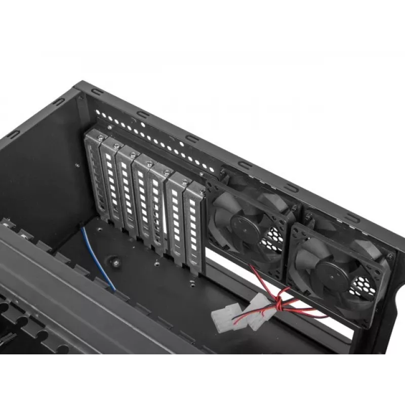 Lanberg SC01-4504-10B Rackmount Server Chassis ATX 450/10 19 inch/4U, Black