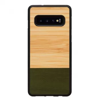 Smartphone case man and wood for Galaxy S10 — bamboo forest black