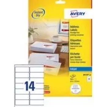 Self-adhesive labels Avery J8159-100 — White, Inkjet, Permanent adhesive, pack
