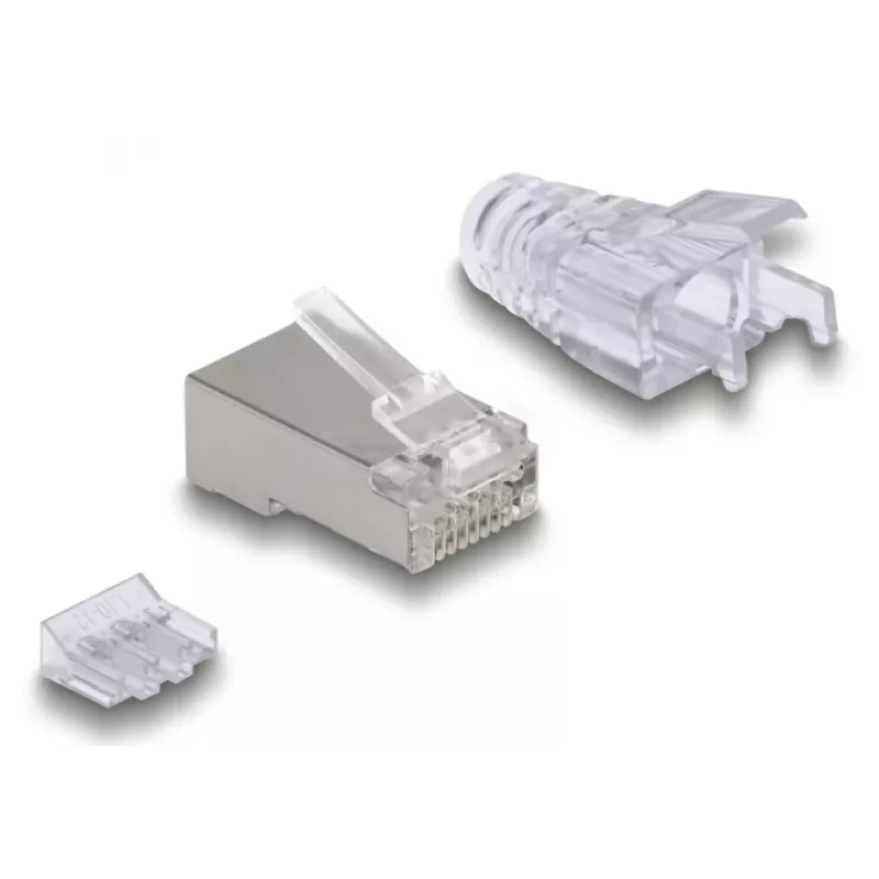 DeLOCK 67177 RJ45 Wire Connector Silver Transparent Male 50 pcs