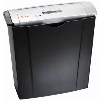 Paper shredder PEACH PS400-02, strip shredding, 22 cm working width, 7 mm cut, black/silver
