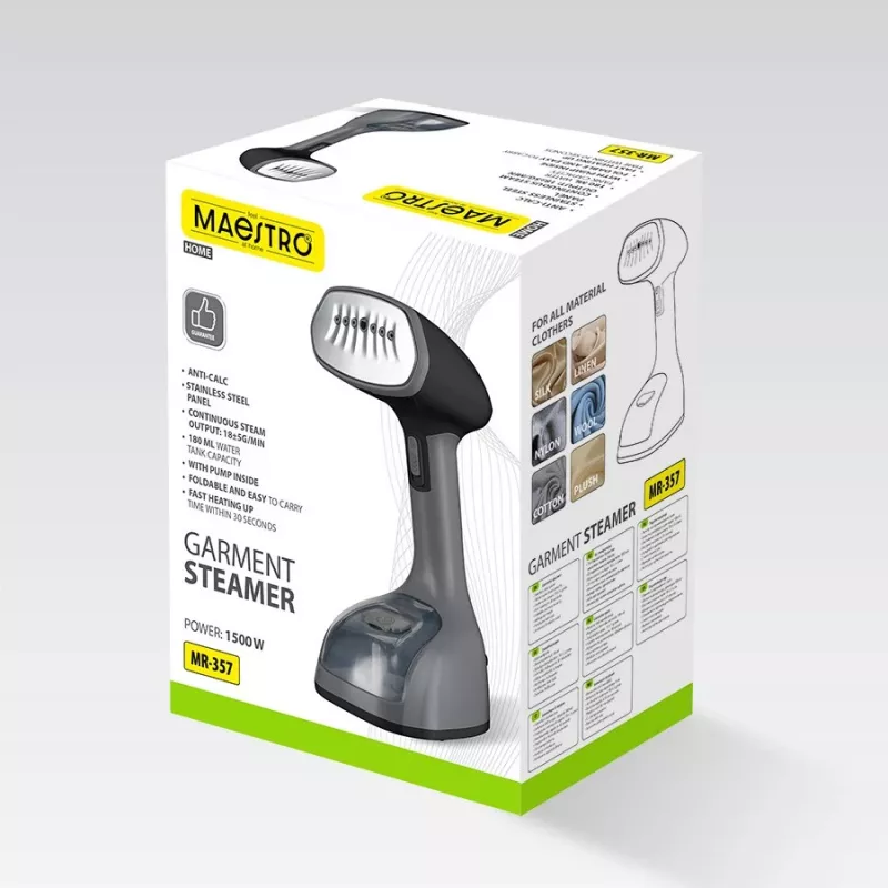 Clothes Steamer Maestro MR-357 1500W — Handheld Garment Steamer