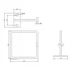 ROLINE metal cable tie holder vertical 80x80mm