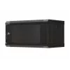 Wall-mounted rack cabinet LANBERG WF03-5304-10B 19 inch 4U black, glass door