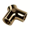 Adapter Y-Splitter 3x G1/4 inch Female for water cooling, BitsPower BP-YBU-TB, gold finish