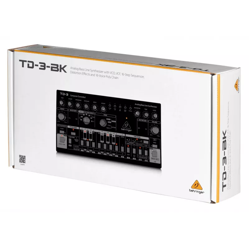 Analog synthesizer Behringer TD-3-SB Black 9V DC