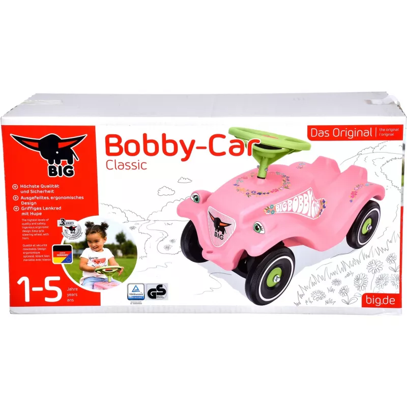 Bobby-Car-Classic Flower, Rutscher pink/Light Green