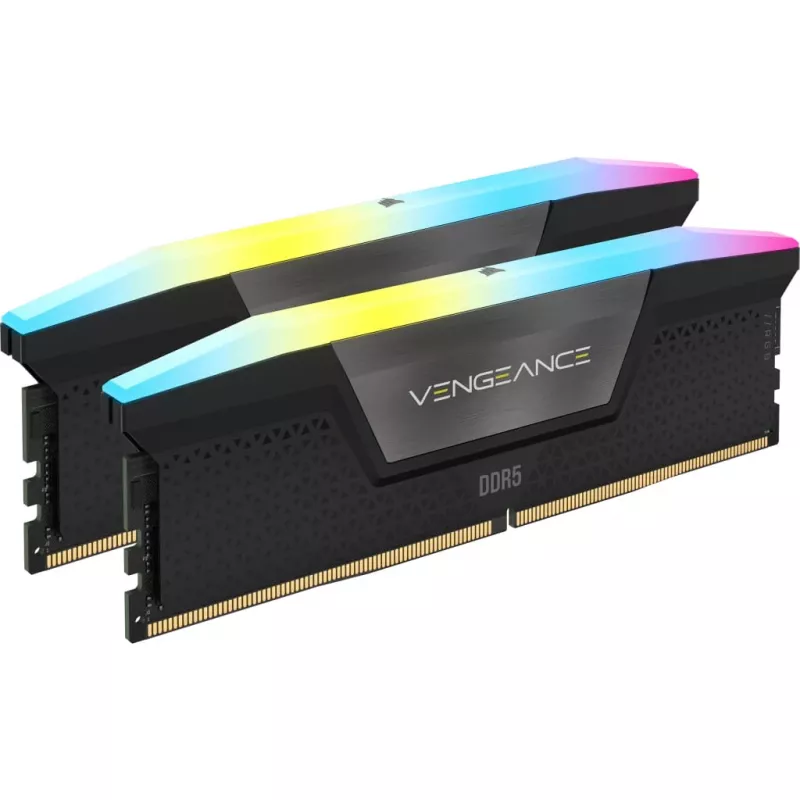 DIMM 64 GB DDR5-6000 (2x 32 GB) Dual-Kit, Arbeitsspeicher schwarz, CMH64GX5M2B6000C30, Vengeance RGB, INTEL XMP
