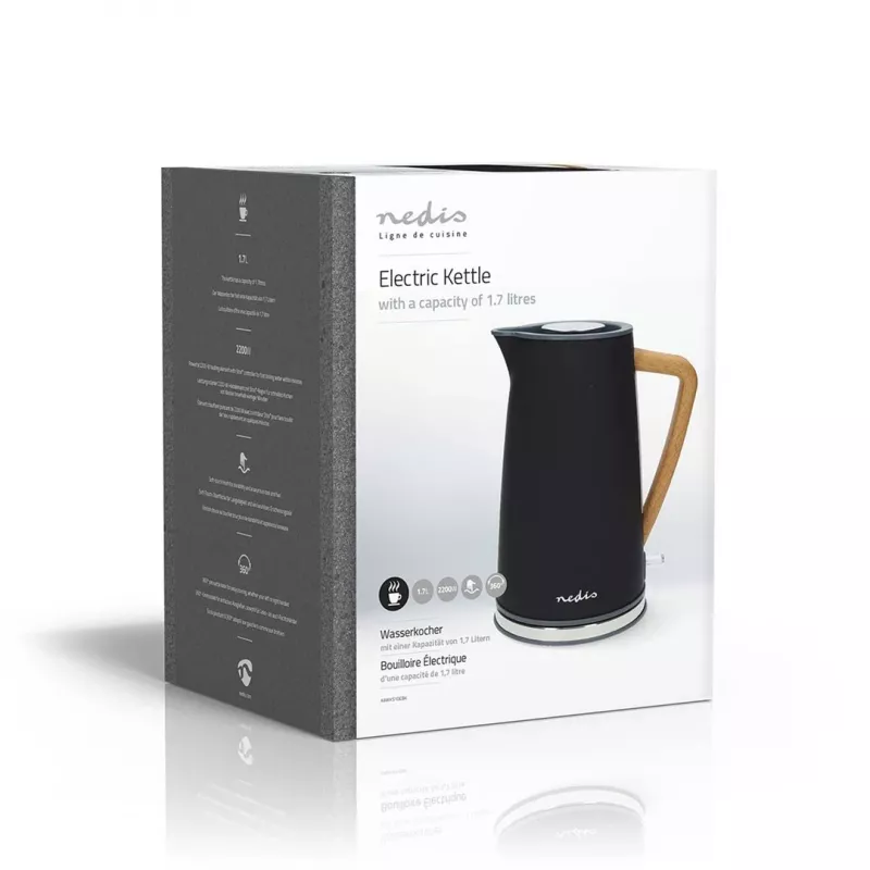 Electric kettle Nedis KAWK510EBK 1.7 L 2200 W Black