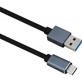 Herweck Helos PREMIUM - USB Cable - USB Type A (M) to 24 pin USB-C (M) - USB 3,1 - 1,0m - Black (288353)
