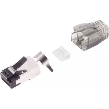 Wire Connector RJ-45 Black Silver S/CONN 08-02050 Male