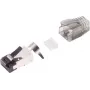 Wire Connector RJ-45 Black Silver S/CONN 08-02050 Male