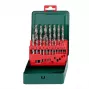 HSS drill bit set Metabo 627153000 — 19 pieces, DIN 338, cylindrical shank