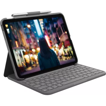 Logitech 920-011423 mobile device keyboard QWERTZ German Bluetooth Grey