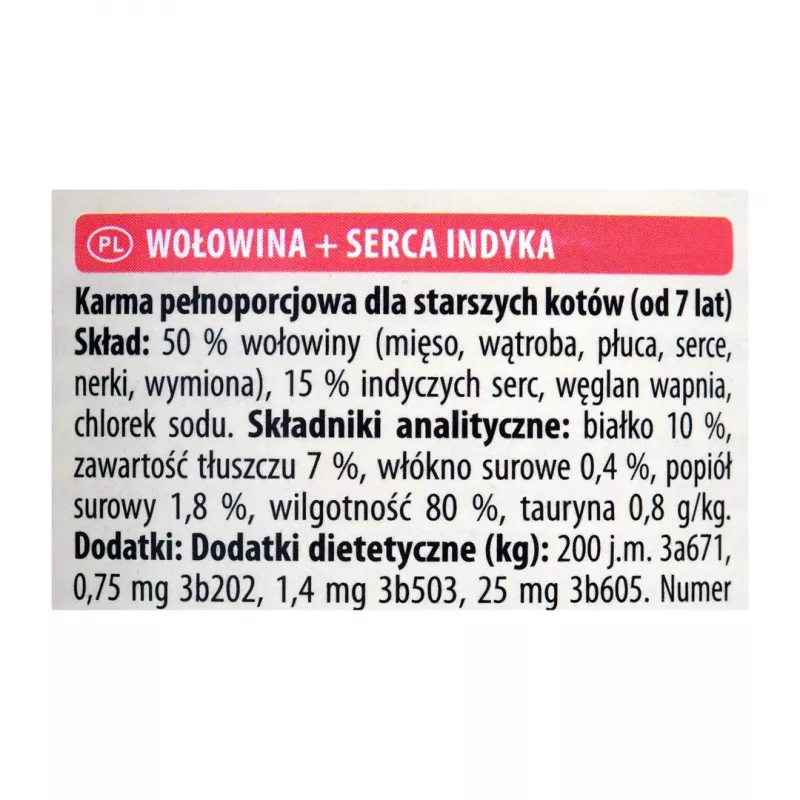 ANIMONDA Carny Senior Beef and turkey hearts - wet cat food - 400g