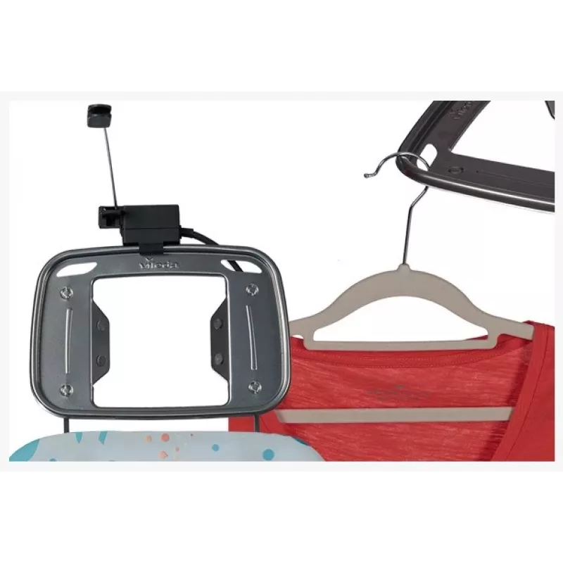 Full-size ironing board Vileda 163316 — 1200x380 mm board, adjustable 75–96 cm, stainless steel legs, iron holder
