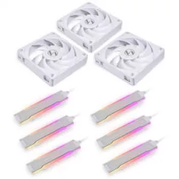 Lian Li UNI FAN P28 120mm ARGB Case Fans, 3-Pack, White