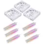 Lian Li UNI FAN P28 120mm ARGB Case Fans, 3-Pack, White
