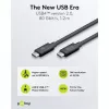 USB-C cable WENTRONIC USB4 Gen4 1.2m — supports 16k@60Hz and 4K@120Hz