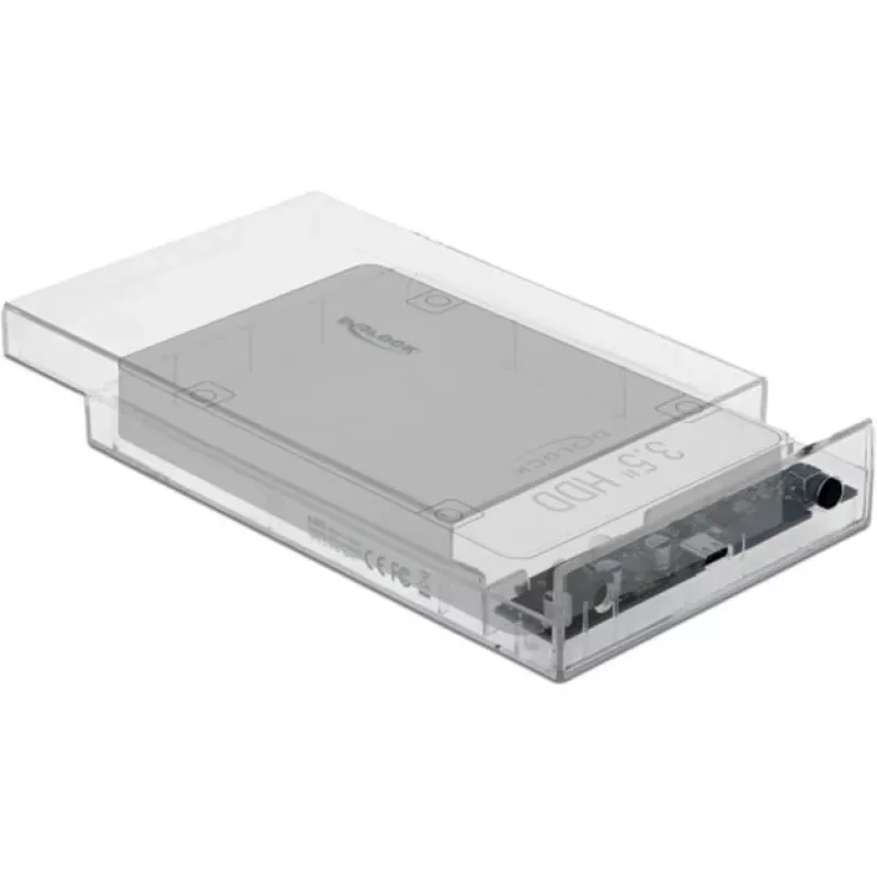 HDD/SSD enclosure DeLOCK 42623 Transparent 2.5/3.5 inch