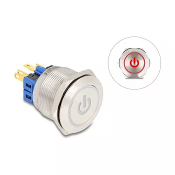 Push-button panel DeLOCK 20987 Silver 230V 3A