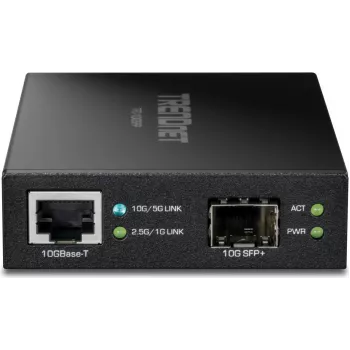 TRENDnet 10GBASE-T to SFP+ Fiber Media Converter - Converter - Fibre Optic (LWL)