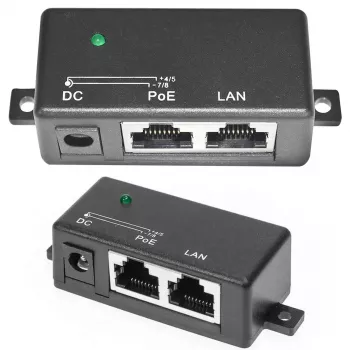 PoE Injector Extralink 1 Port 100Mb/s RJ45
