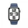 Apple Watch SE GPS 40mm Silver Aluminium Case with Denim Sport Band -