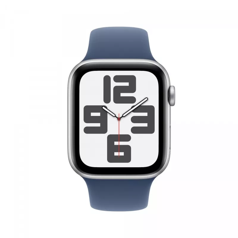 Apple Watch SE GPS 40mm Silver Aluminium Case with Denim Sport Band -