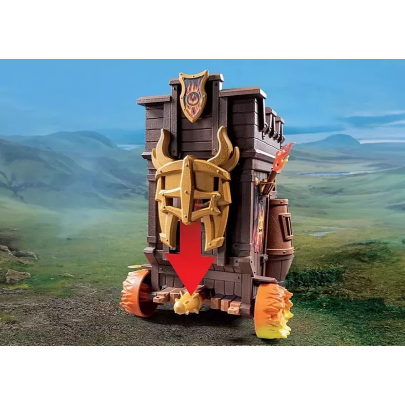 Figures set Novelmore 71643 Battle wagon with fire cannon