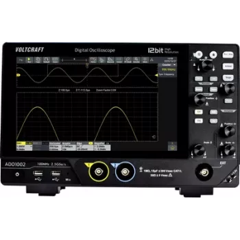 Voltcraft ADO-1002 Digital-Oscilloscope 100 MHz 2,5 GSa/s 250 Mpts 12 Bit DSO