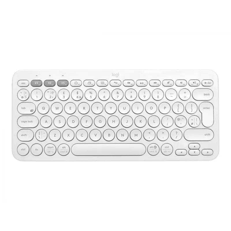 Logitech Multi-Device K380 - Keyboard - Wireless - Bluetooth 3.0 - German - Off-White