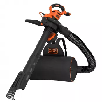Backpack blower Black & Decker BEBLV301-QS — 3000 W, airspeed 206–404 km/h, 72 L bag, 6 kg