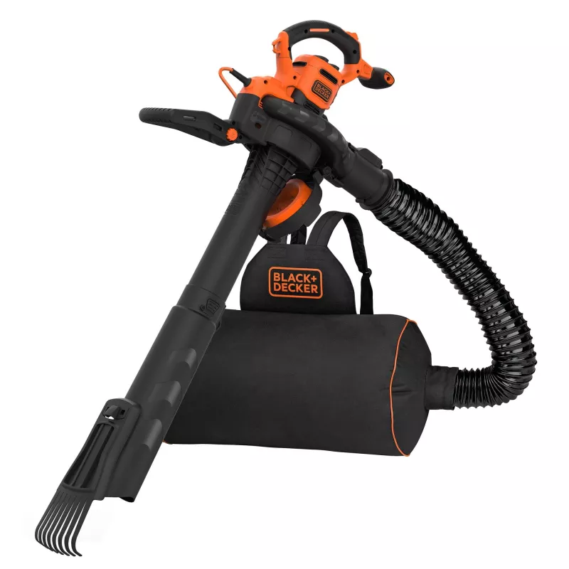 Backpack blower Black & Decker BEBLV301-QS — 3000 W, airspeed 206–404 km/h, 72 L bag, 6 kg
