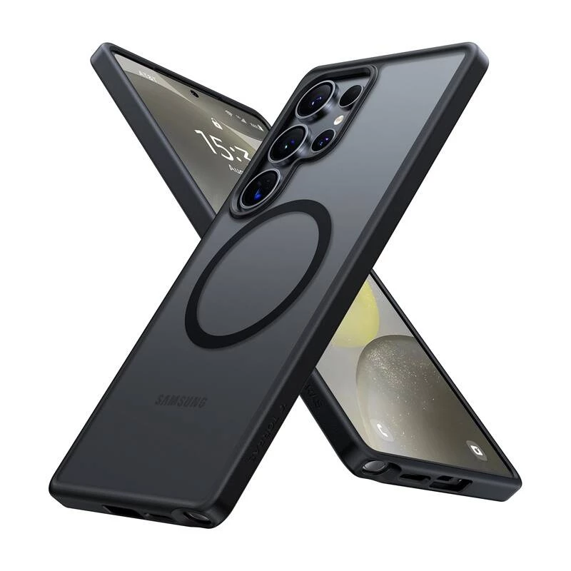 Torras Guardian Magnetic Case with Stand for Galaxy S25 Ultra, Black (X00FX2231)
