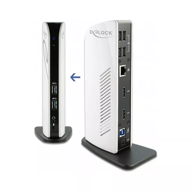 USB Docking Station DeLOCK 87771 Dual HDMI Full-HD USB 3.2 LAN Audio