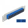 Fiber Optic Patch Panel DeLOCK 10 inch 12 Port SC Duplex Blue 1U Grey